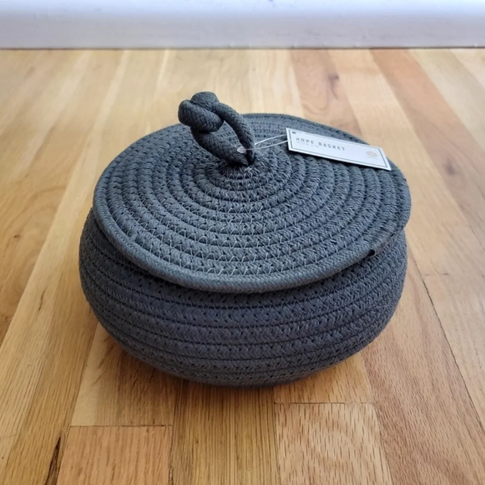 Rope Basket With Lid | Home Decor